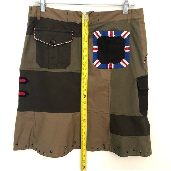 Moschino Cheap and Chic Military Patchwork Skirt - Picture 14 of 15